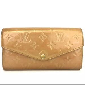 Authentic Louis Vuitton Monogram Vernis  Sarah Long Bifold Wallet /R5198